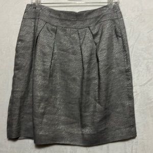 Talbots Lined Blend Women’s Gray Pleated Shimmer Skirt Size 10P
